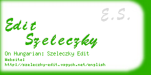edit szeleczky business card